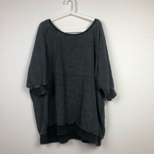 Free People over sizes swoop neck sweatshirt